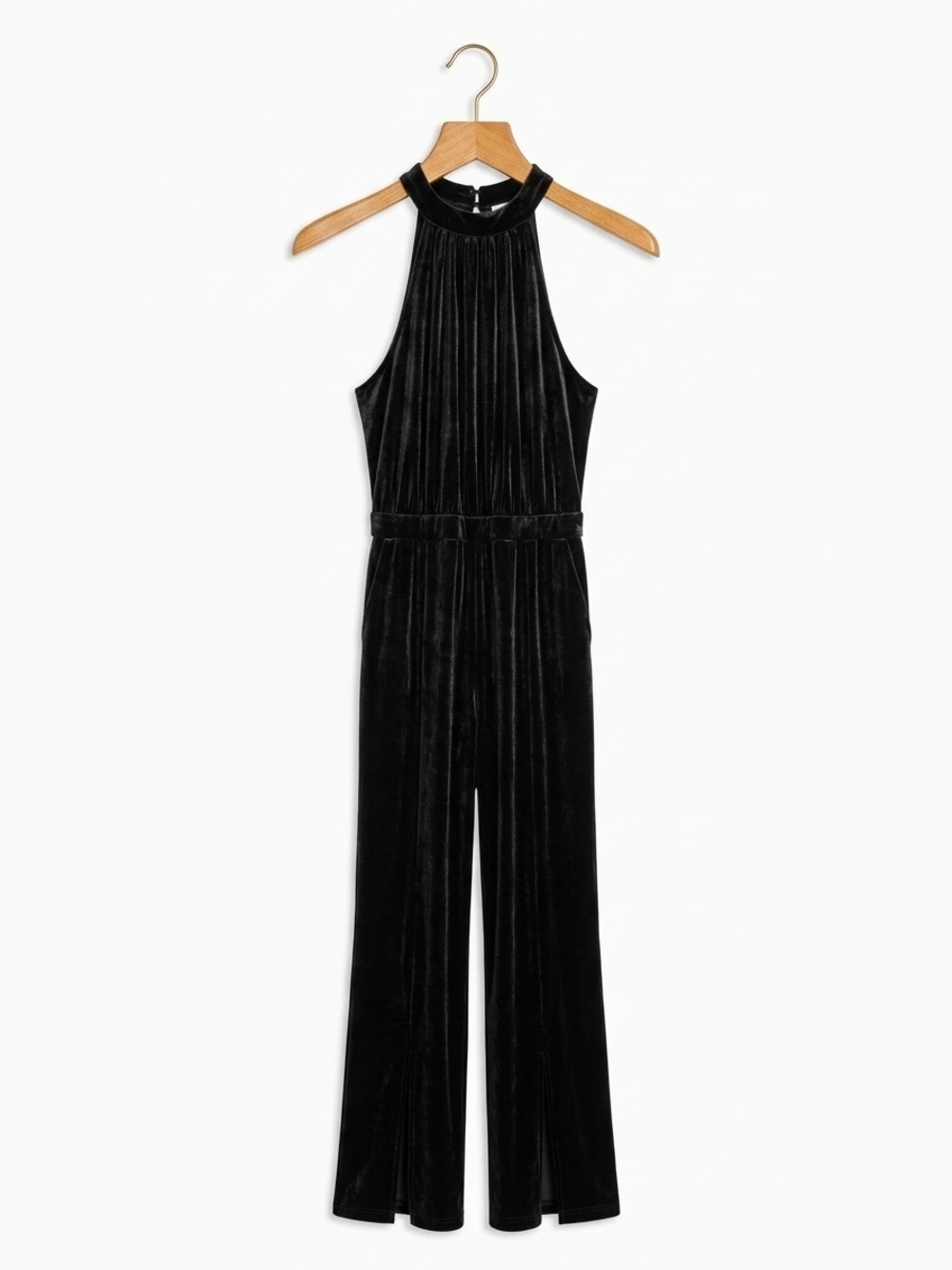NWT A New Day Black Velvet Halter Neck Jumpsuit  (0483)